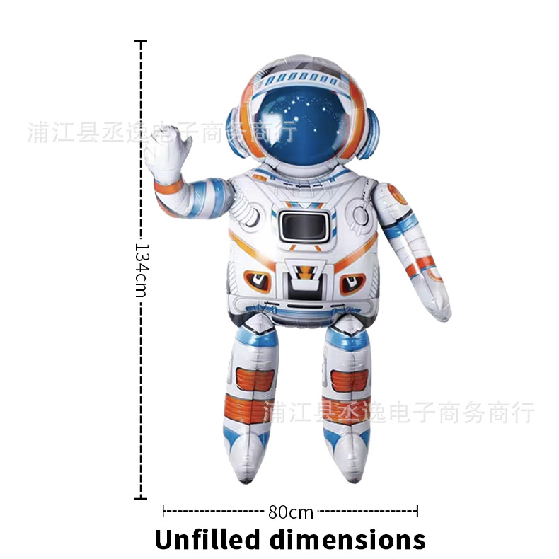 Cross-Border Aluminum Film Balloon Three-Dimensional Astronaut Astronaut Children's Day Birthday Toy Party Decoration Floating Empty Ball Item Picture