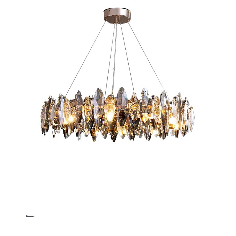 Crystal chandelier, living room light, light luxury, main light, modern, simple and elegant, dining room and bedroom main light, designer creative lighting fixtures Item Picture