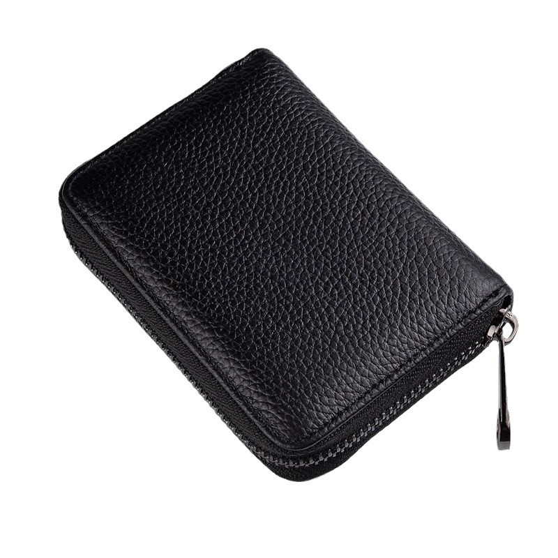 The 2024 new high-end genuine cowhide men's card case and women's compact, ultra-thin anti-magnetic bank card holder and ID card case Item Picture