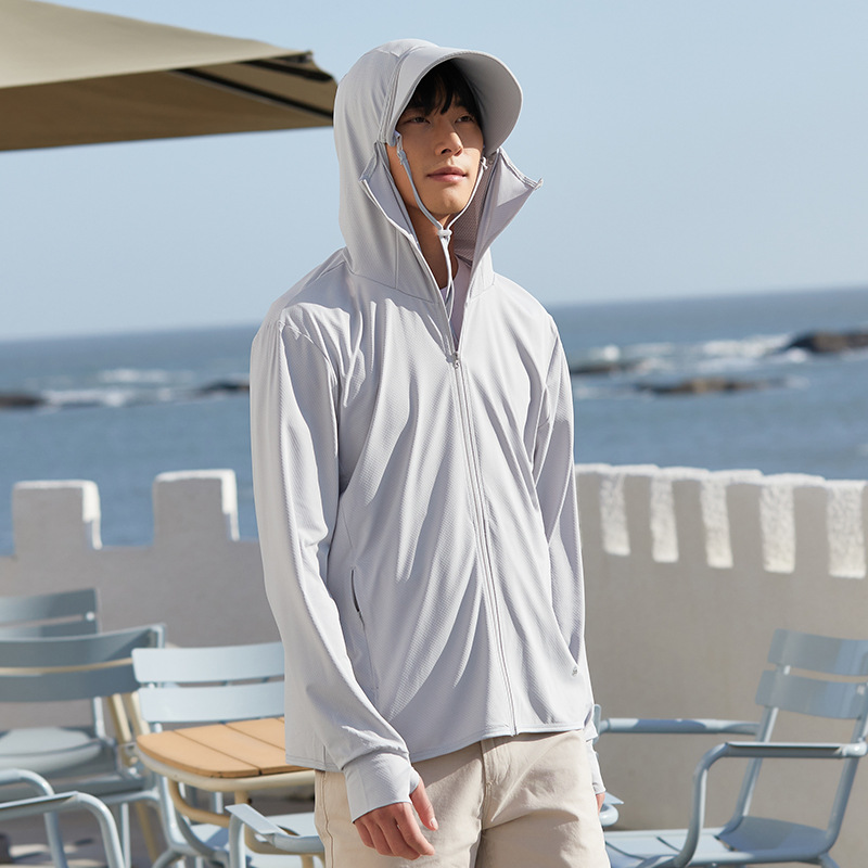 A Banana With Ice Silk Summer Sun Protection Clothes Female Uv-Proof Upf50+ Breathable Hat Can Be Detachable Sun-Protective Clothing Male details Picture