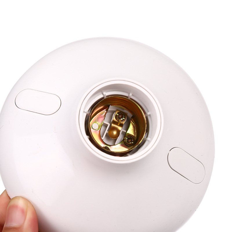 新款家用跨境塑料面包灯头灯座 吸顶灯盘 大底灯盘 E27灯具配件