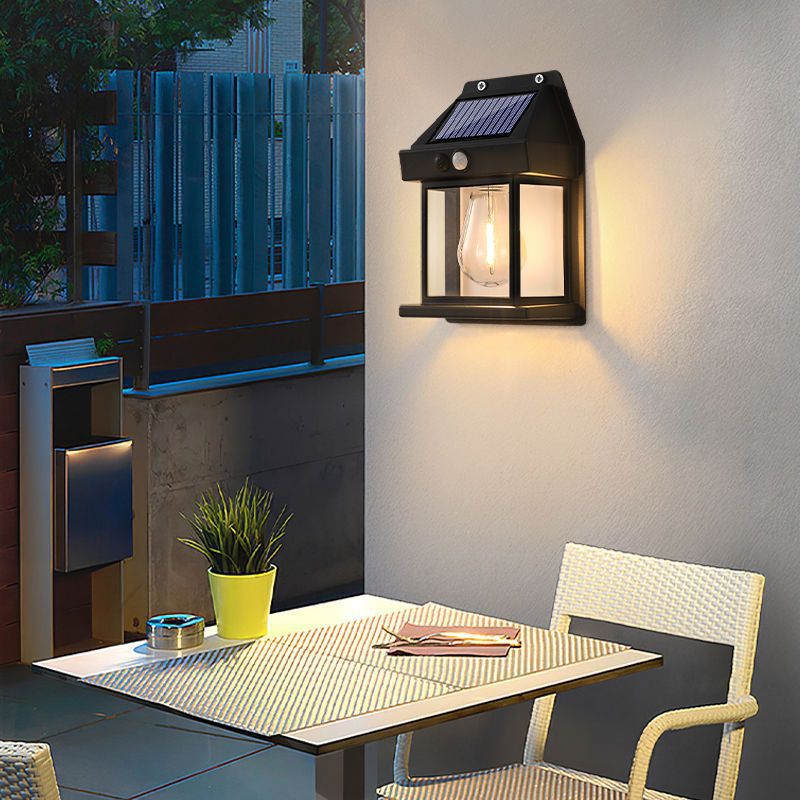 Solar tungsten filament lamps, outdoor lamps, garden lamps, human body sensor lamps, garden waterproof lamps, household solar wall lamps details Picture
