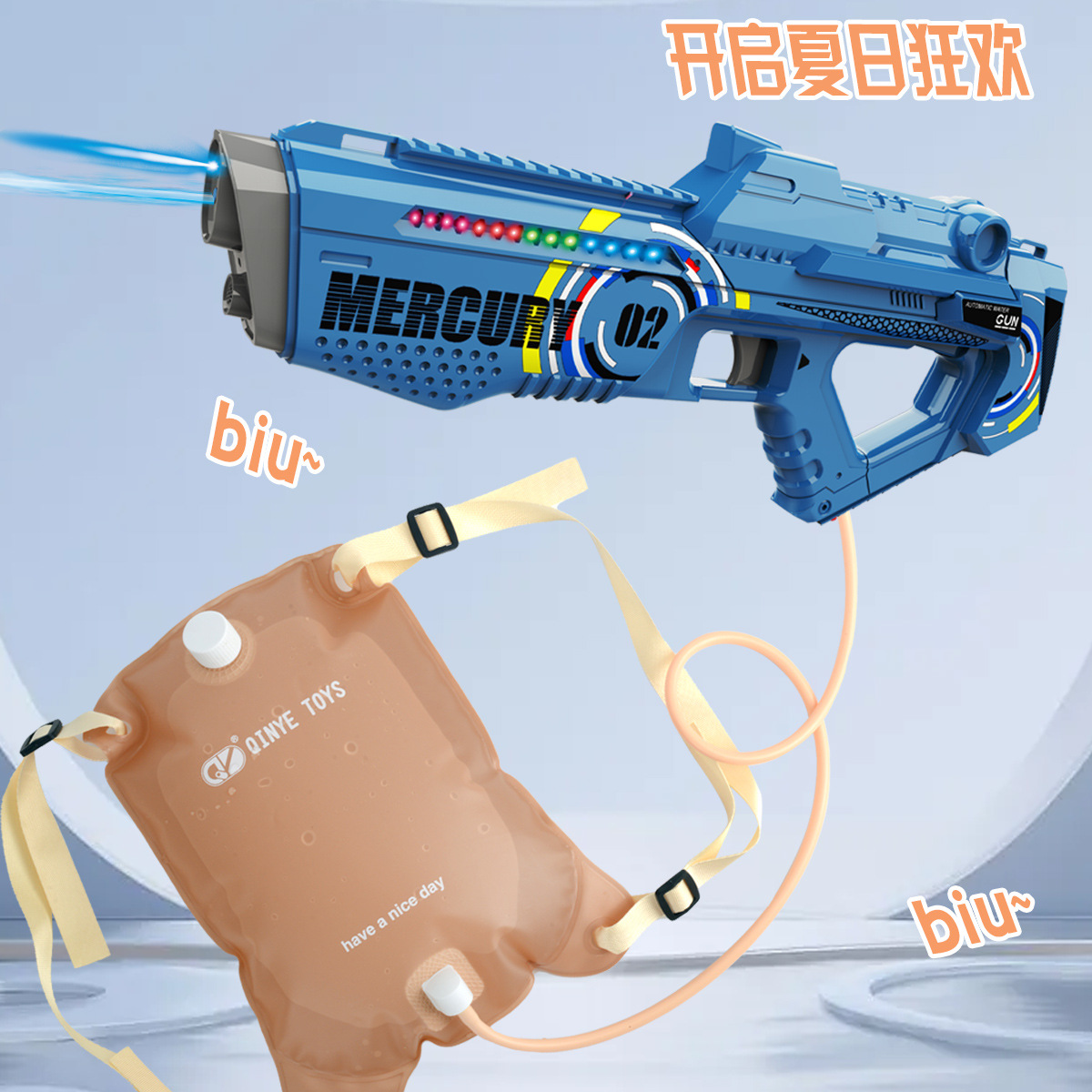 The new cross-border Mercury M2 children's summer fully automatic continuous charging electric water gun is a water play toy for boys and girls