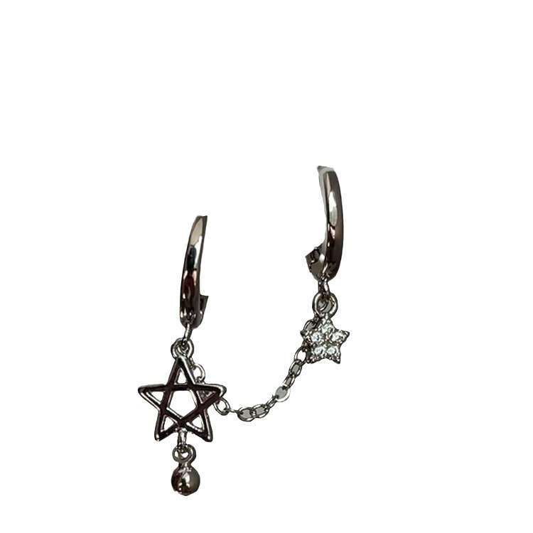 Korean simple diamond-encrusted elegant ear loops, electroplated matte silver ear rings, niche high-end earrings, personalized ear rings for women Item Picture