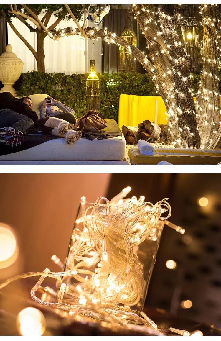 Cross-border LED light string waterproof battery box with remote control 8-function USB Christmas festival light string color light manufacturer wholesale pic 7