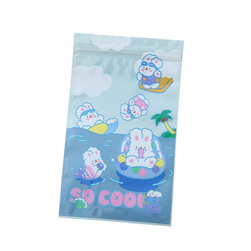 Spot Creative Cute Snacks Sealed Bag Girl Heart Cartoon Mask Storage Bag Stationery Jewelry Ziplock Bag Item Picture