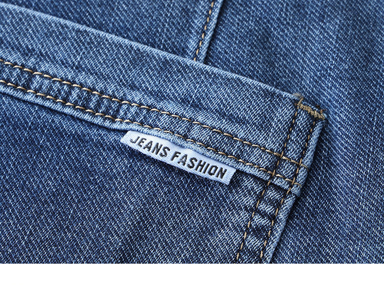 Factory direct sales of 2026 new summer thin high-end jeans for men, straight-leg loose stretch large-sized casual pants pic 18