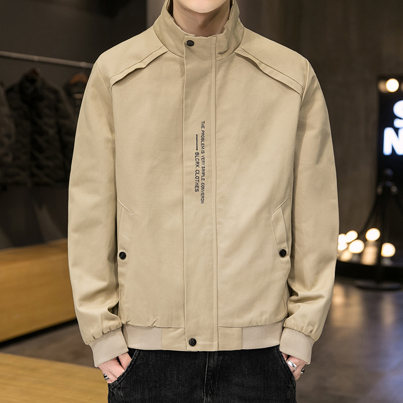 Autumn jacket for men: Korean style, loose and casual, stand-up collar jacket embroidered 2023 new stylish jacket for men Application Scenario