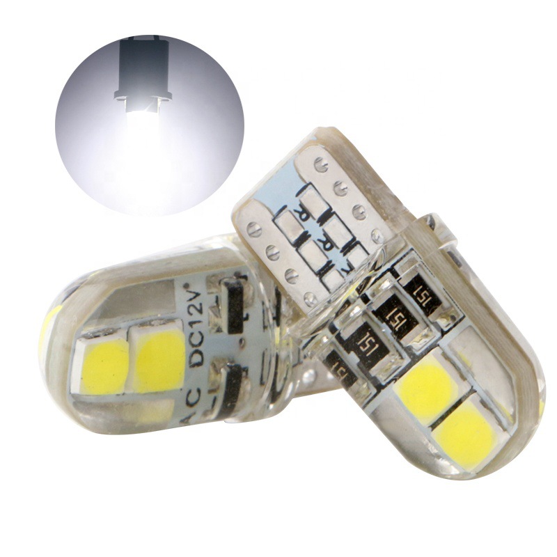 厂家批发 硅胶水晶 T10 3030 4示宽灯 W5W 汽车LED 牌照灯 阅读灯
