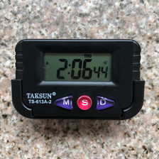 TS-613A-2电子车钟 LED显示 电子表双面胶式汽车时钟表车载时钟