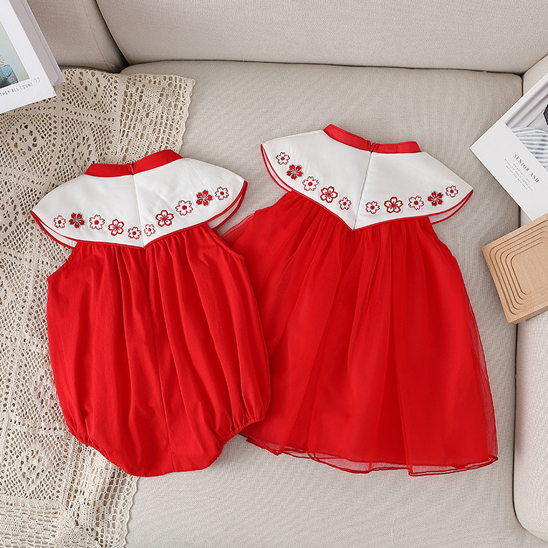 Tianjing Children's Clothing's 2022 summer new Girls' dress, Chinese-style baby sleeveless Hanfu dress, gauze skirt Application Scenario