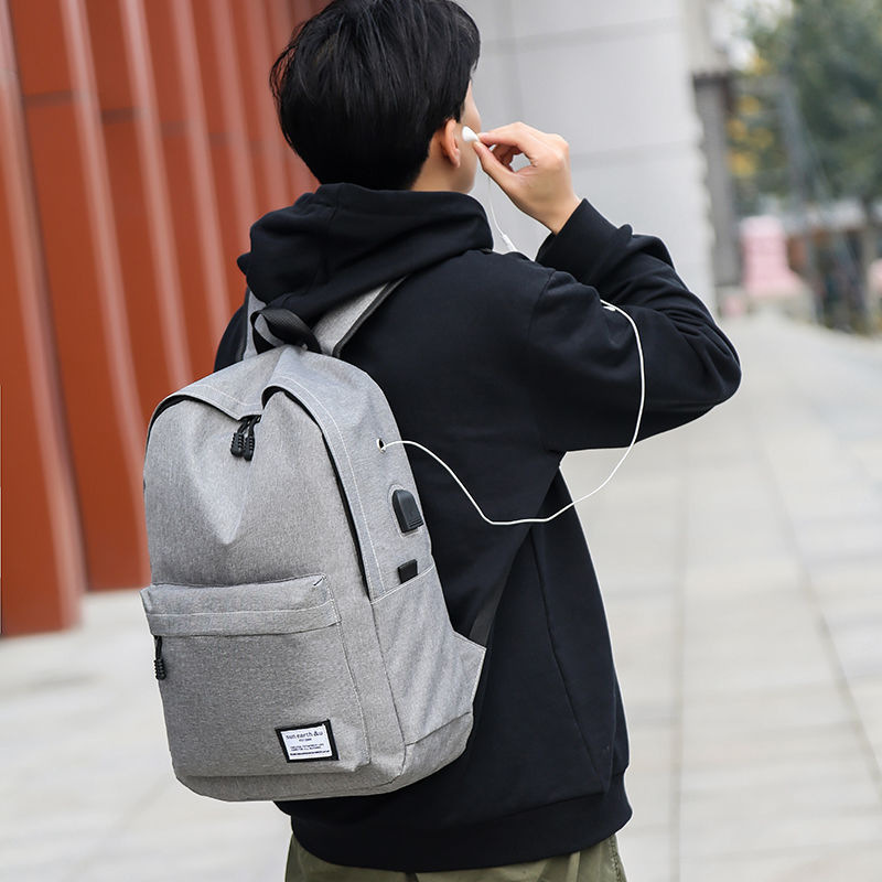 Computer bag, Korean-style travel backpack, middle school schoolbag, large-capacity male and female college style casual and fashionable backpack details Picture