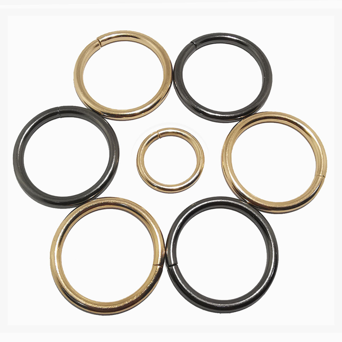 Customized processing of sewn round/square/D-shaped decorative buckles for clothing hardware, round buckles for luggage hardware accessories Item Picture