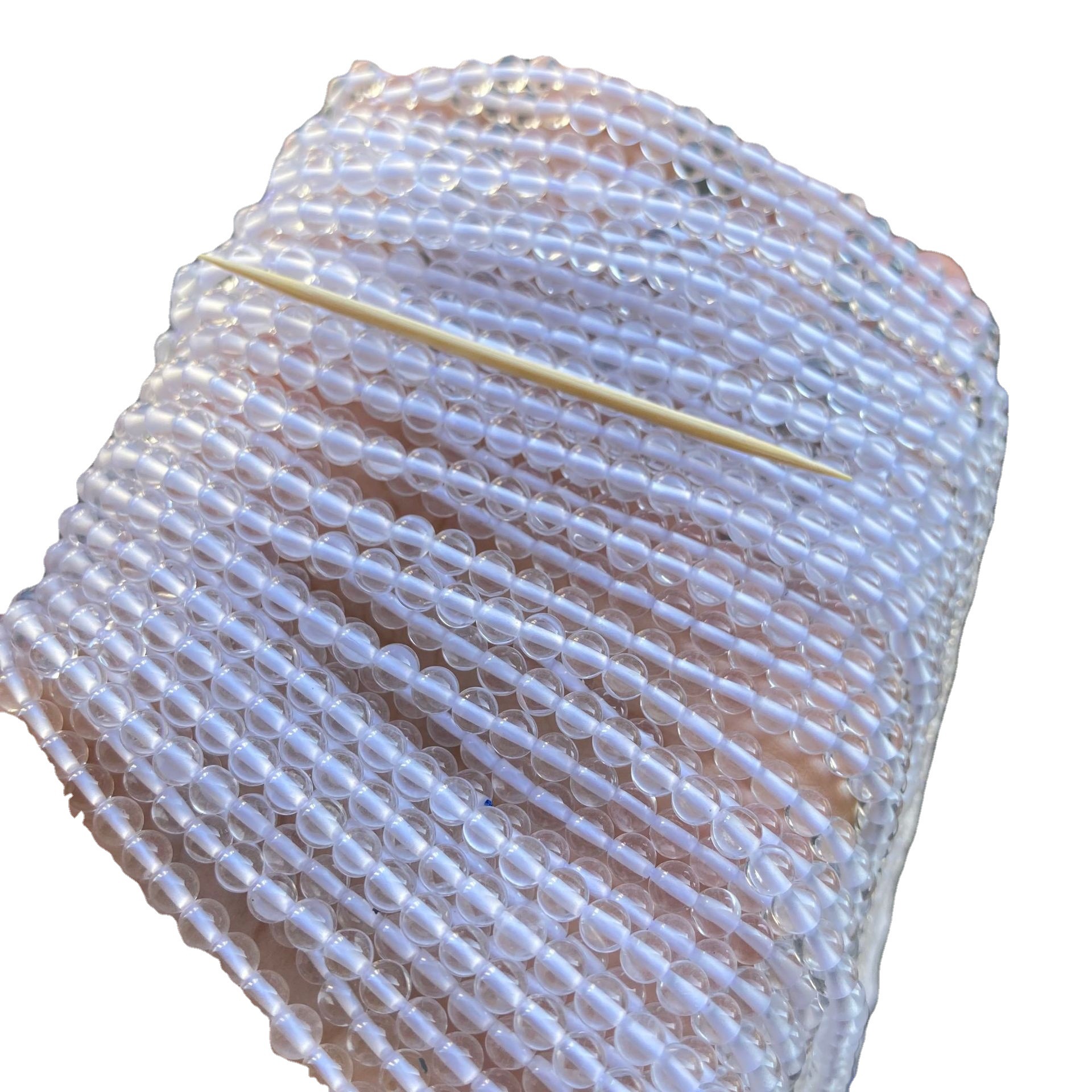Crystal long strip white crystal loose beads round beads 7A grade 234mm round beads semi-finished accessories DIY jewelry beads wholesale Item Picture
