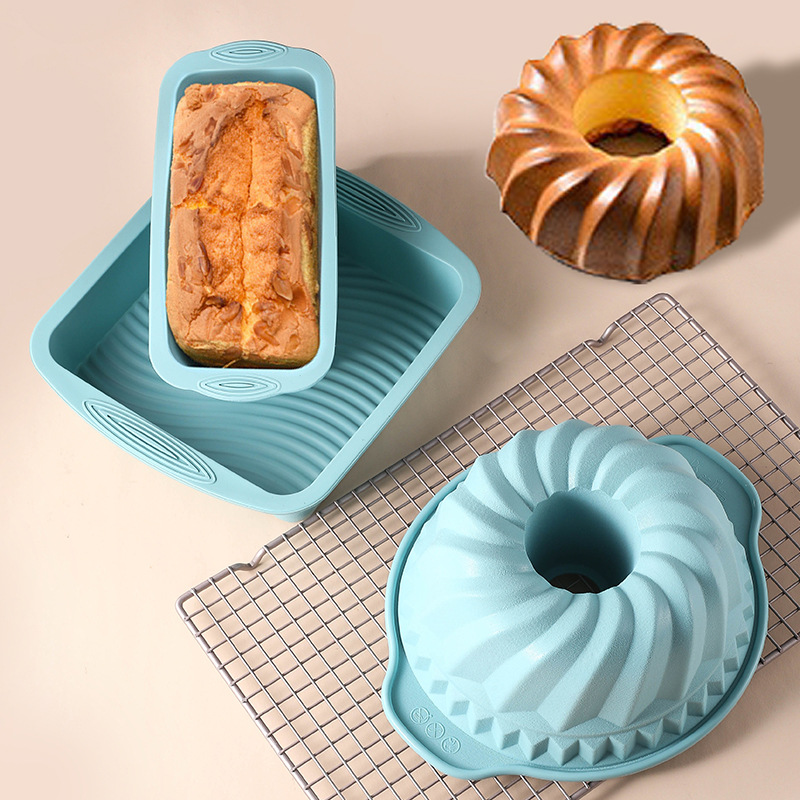 Food Grade Silicone Baking Tool Set High Temperature Oven Baking Pan Cake Toast Chiffon Baking Mold Specification drawing