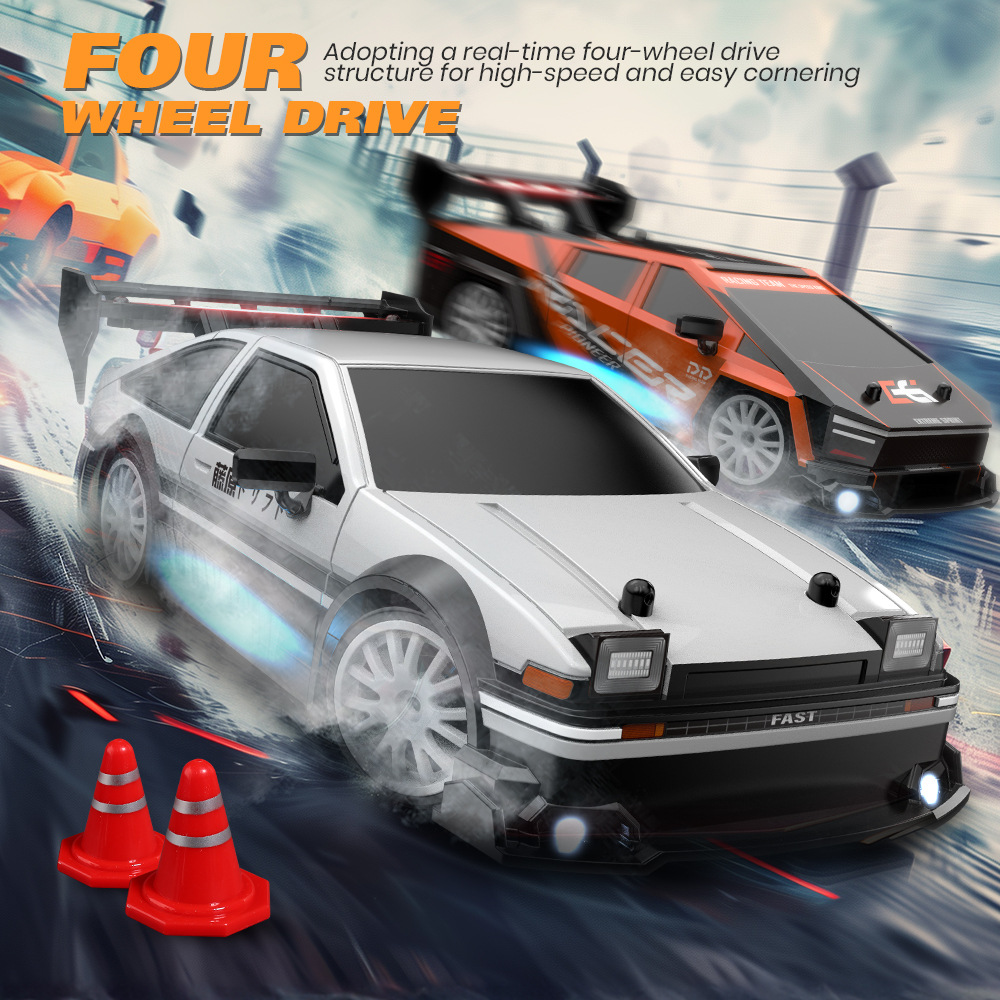 1:24 Four-Wheel Drive Remote Control Drift Car Rcae86 Speedster 2.4G Simulation Child Boy Toy Car Model Specification drawing