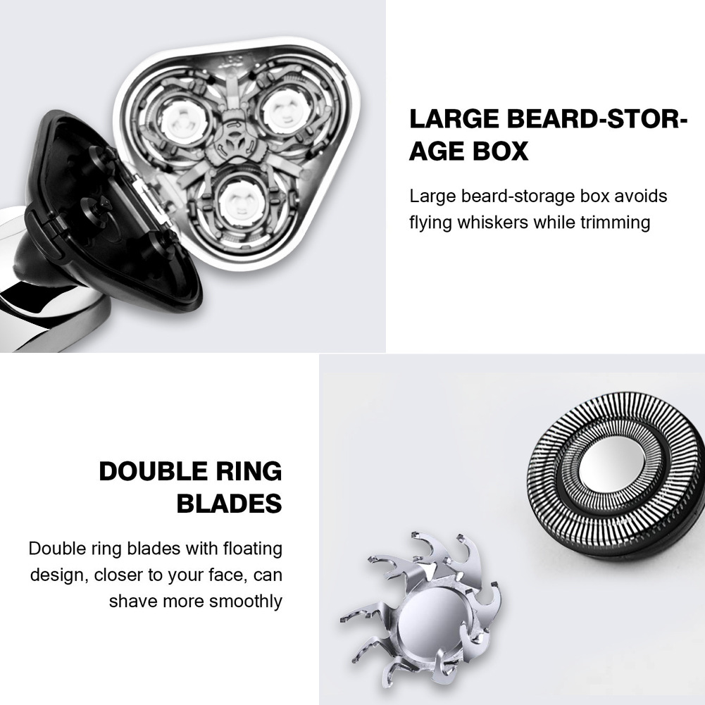 HATTEKER's new electric shaver, multi-functional three-in-one men's razor, and water-washable nose hair trimmer Specification image