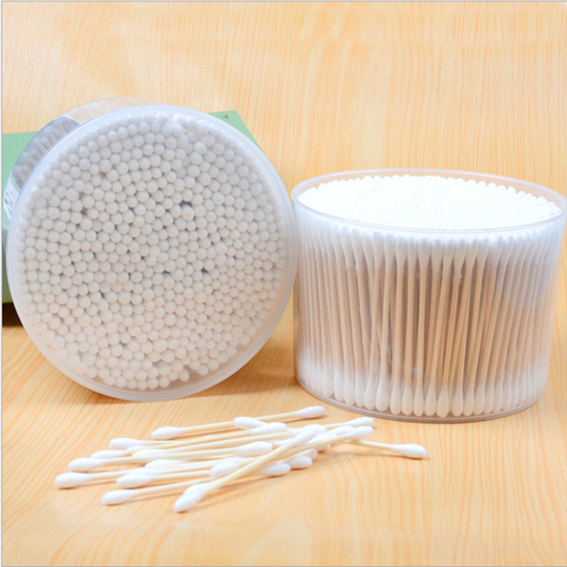 500 Boxed Two-Head Cotton Swabs Cotton Swabs For Household Women's Makeup Swabs For Ears Wooden Swabs For Household Cleaning Swabs