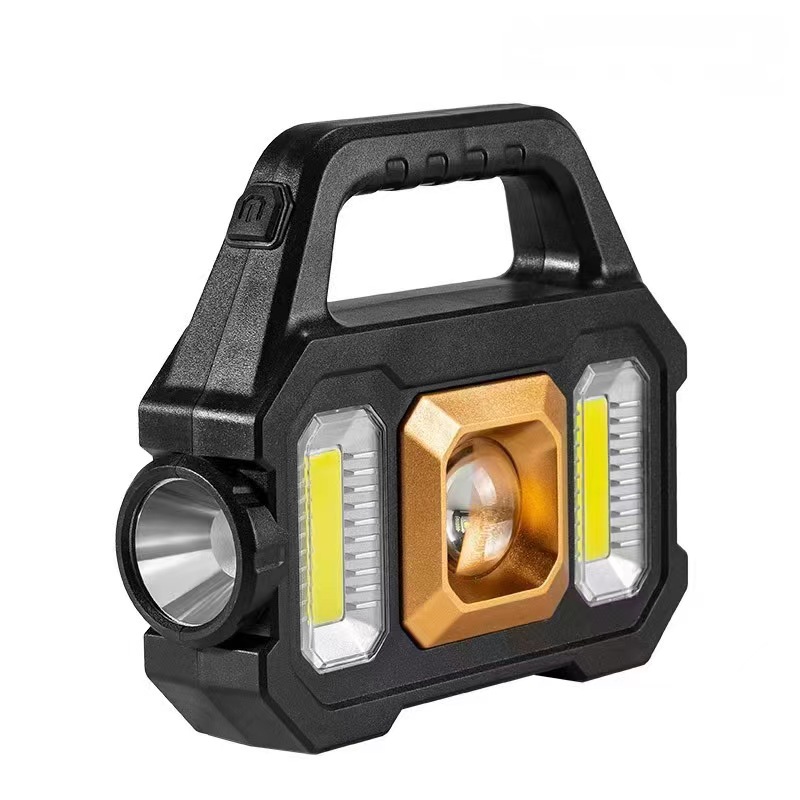 Cross-Border Multi-Function Searchlight Outdoor Waterproof Solar Charging Treasure Flashlight Cob Hand Lamp Wholesale Application Scenario