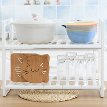 Kitchen retractable sink under shelving