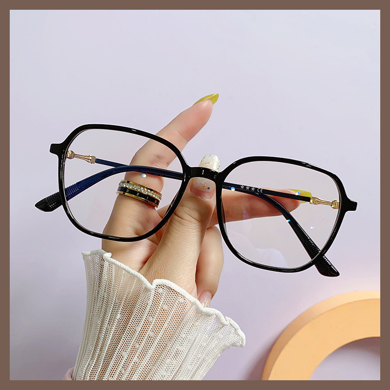 韩版眼镜框女瘦脸光学眼镜 可配度数素颜学生防蓝光TR90平光镜图