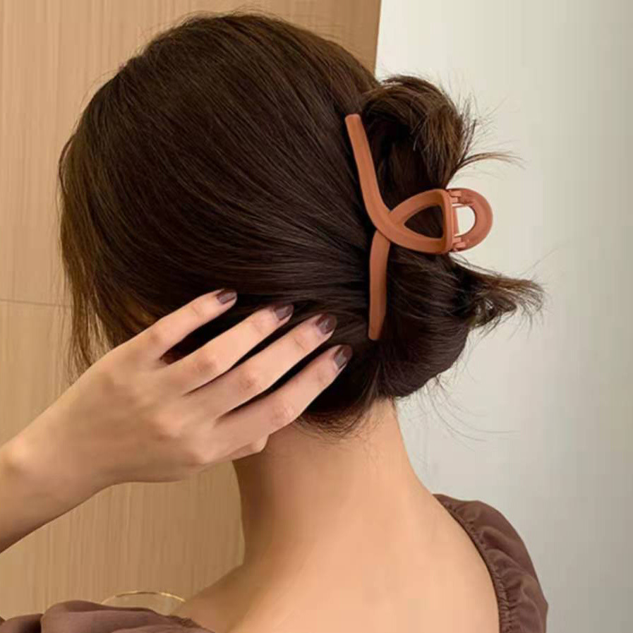 11cm韩国大号后脑勺抓夹 气质发夹简约风发卡发抓女半扎发鲨鱼夹