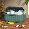 Kitchen dish and bowl storage rack, draining bowl rack, bowl and chopstick storage box, bowl and cutlery box, covered bowl cabinet Specification image