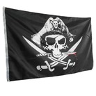 骷髅旗帜海盗旗独眼骷髅头旗帜鬼节道具装饰旗帜