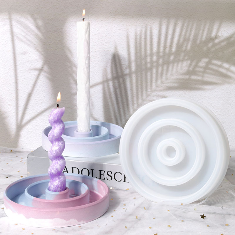 diy aromatherapy candle holder resin mold, ring candle holder silicone mold, cross-border exclusive supply details Picture