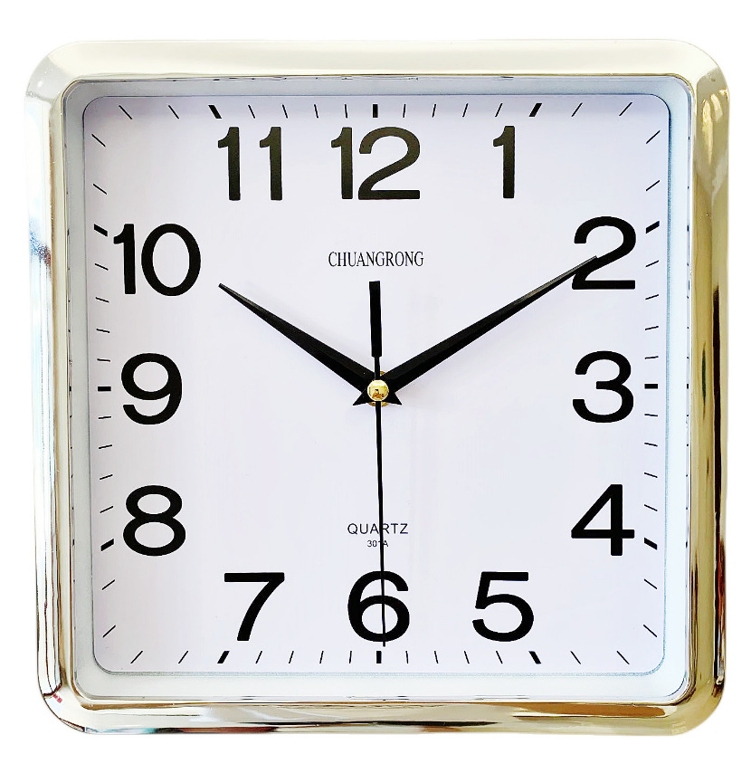 2024 New plastic home simple decoration wall clock Cross-border e-commerce Southeast Asia advertising clock factory direct supply wholesale details Picture