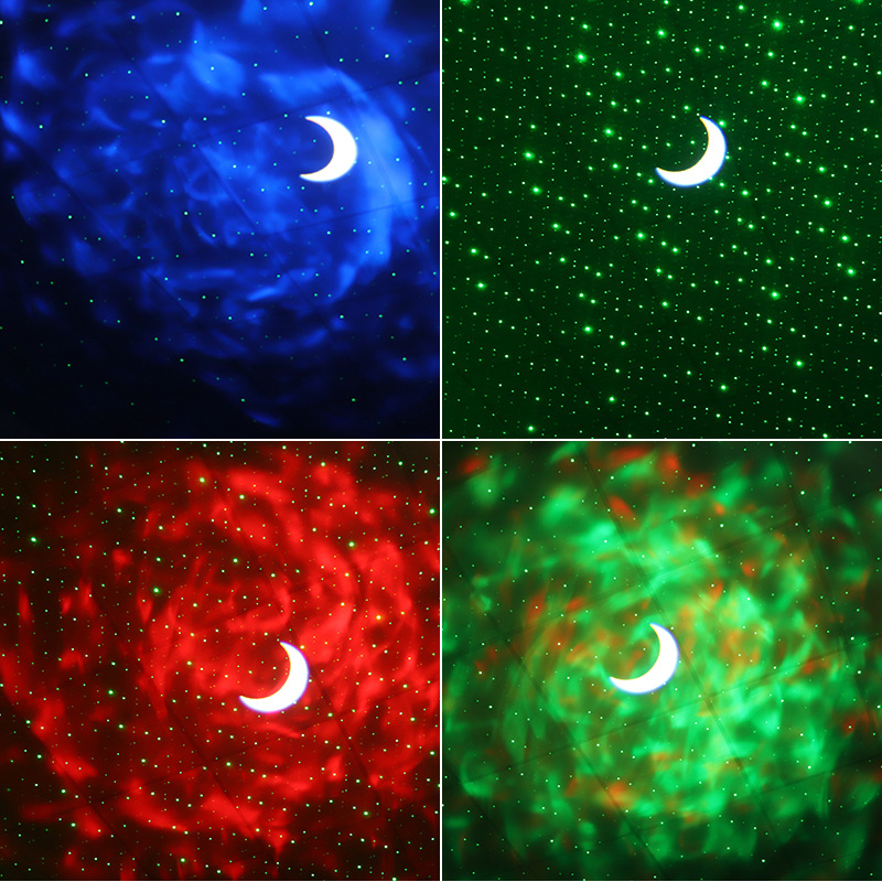 Christmas gift LED starry sky light, bedroom sleep night light, starry sky laser light, water ripple moon projection light Application Scenario