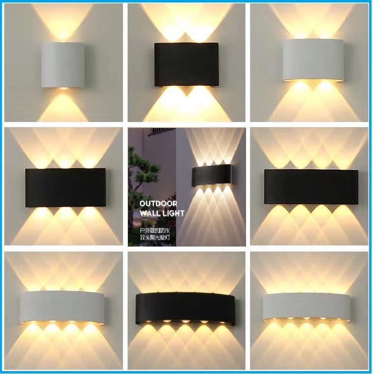 Outdoor Wall Light Waterproof Wall Light Led Minimalist Cross-Border Amazon Explosive Artifact Up And Down Light Outdoor Wall Light