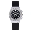 Fashionable and elegant unisex fashion watch, versatile business diamond-encrusted wristwatch, silicone strap, neutral and comfortable watch details Picture