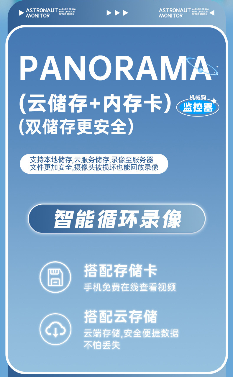 Wireless wifi dual-eye robot dog camera, 2-megapixel motion detection night vision surveillance camera pic 26