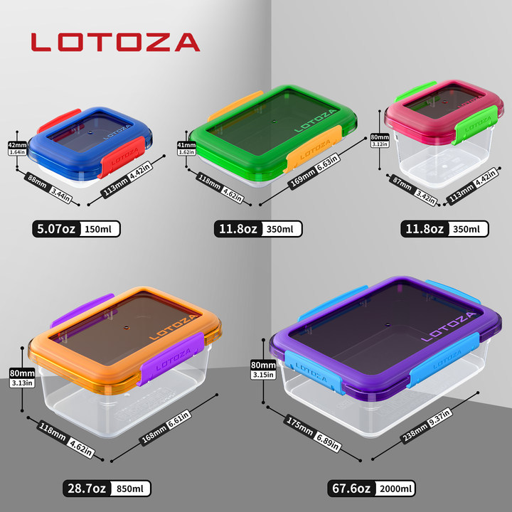 Seven-piece fruit crisper portable lunch box Food storage sealed box sealed details Picture