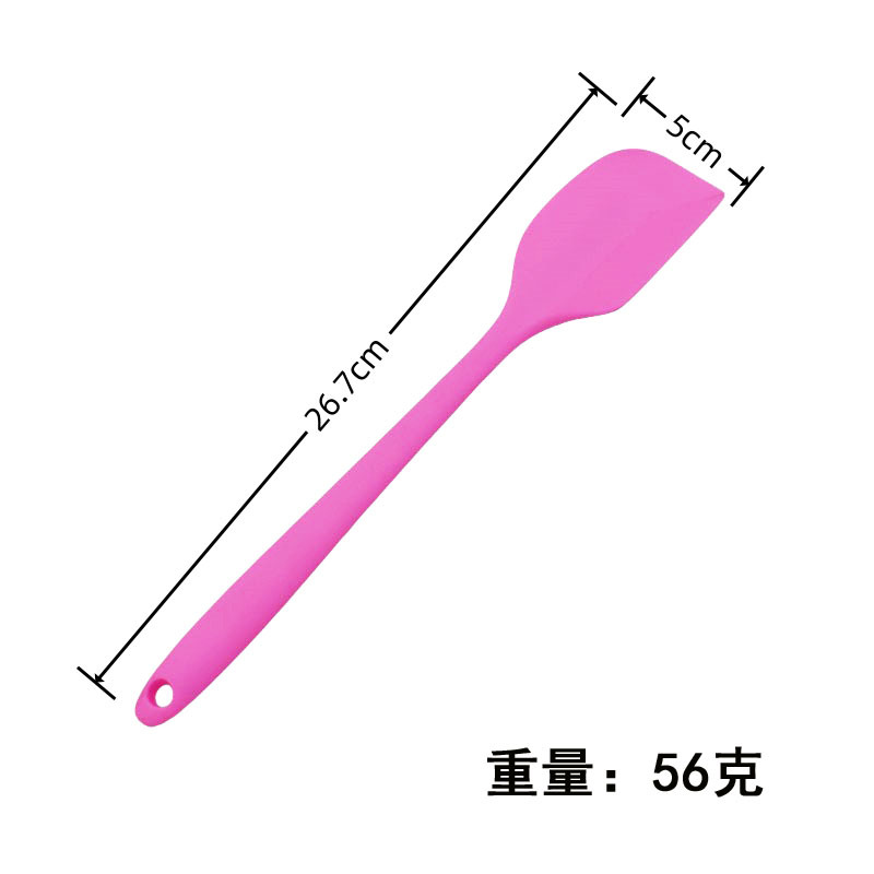 Small 21CM one-piece high-temperature resistant silicone spatula, cake spatula, cream spatula, stirring knife, baking tool Item Picture