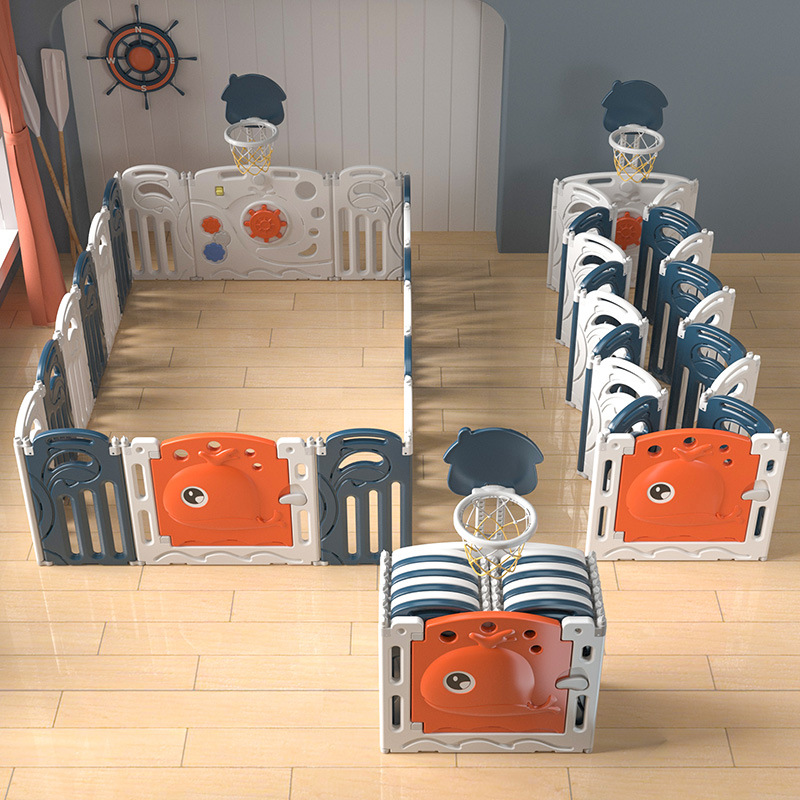 Collapsible indoor home children's fence small game crash-proof soft fence baby baby toddler protective fence details Picture
