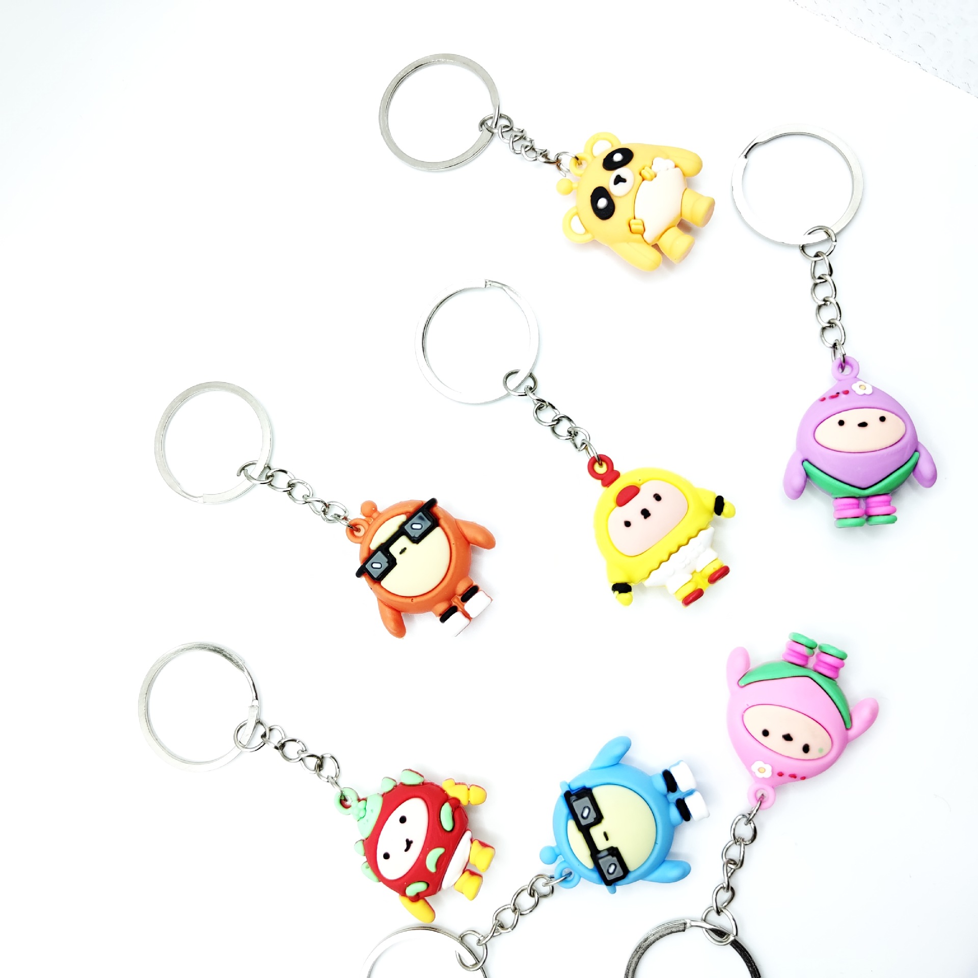 Manufacturers Direct Sales Of Egg Doll Key Chain Cartoon Doll Pendant Cute Couple Car Key Chain Pendant Wholesale Specification drawing