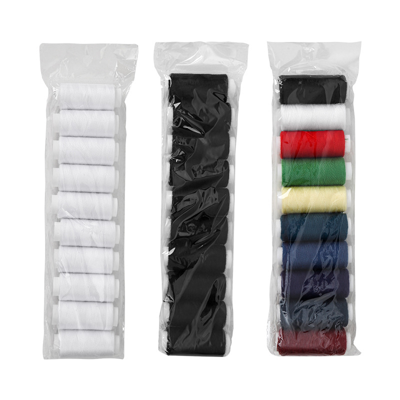 钩针/棉线/别针/绣花针/缝纫线白底实物图