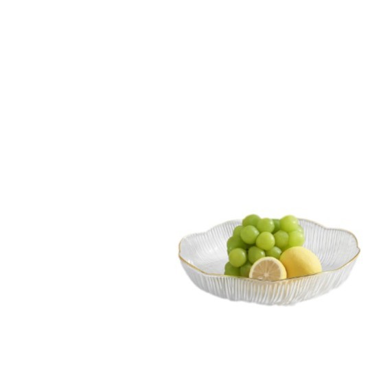 Crystal glass fruit plate for living room home, creative flower language, popular fruit basket, Nordic-style candy and snack bowl Item Picture