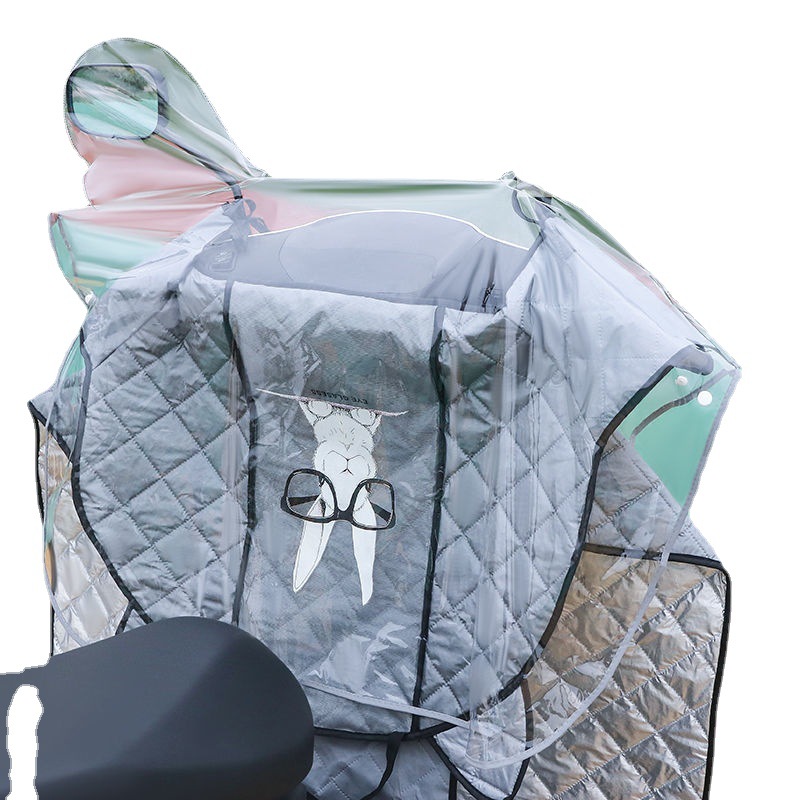 Rainproof electric dust cover, control handle, bullet train rain cover, nice quilt cover, transparent rainproof front end, electric vehicle rain cover Item Picture