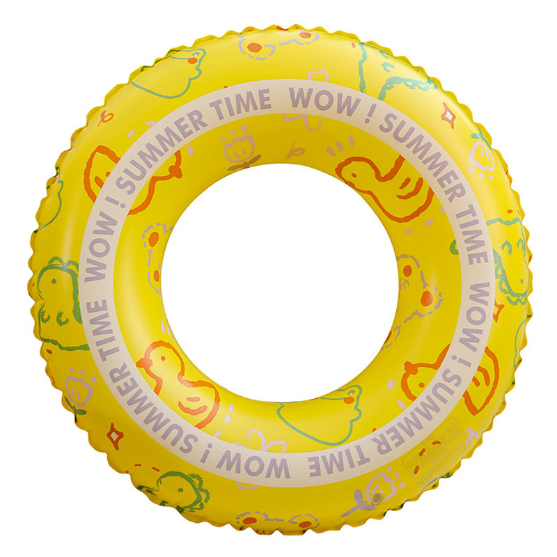 Spot Printed Yellow Duck Swimming Ring Children's Environmental Cartoon Swimming Ring Adult Children Underarm Ring Wholesale Item Picture
