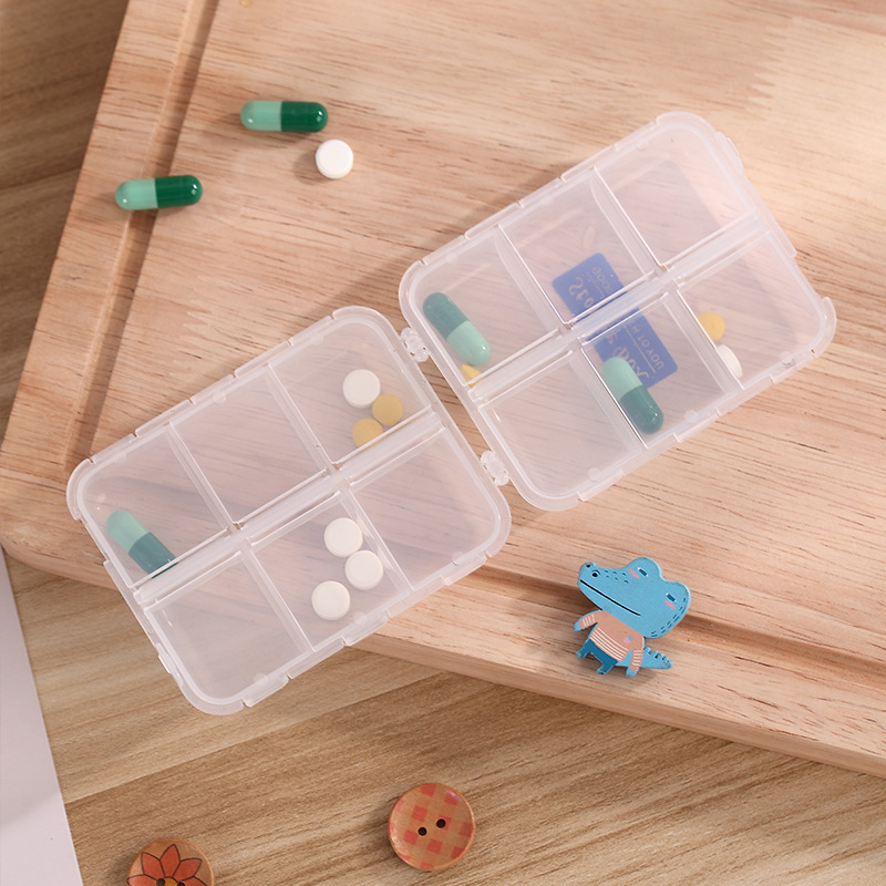 Portable 10-compartment and 12-compartment medicine box, foldable small medicine box, and plastic travel medicine storage box for separate packaging Specification image
