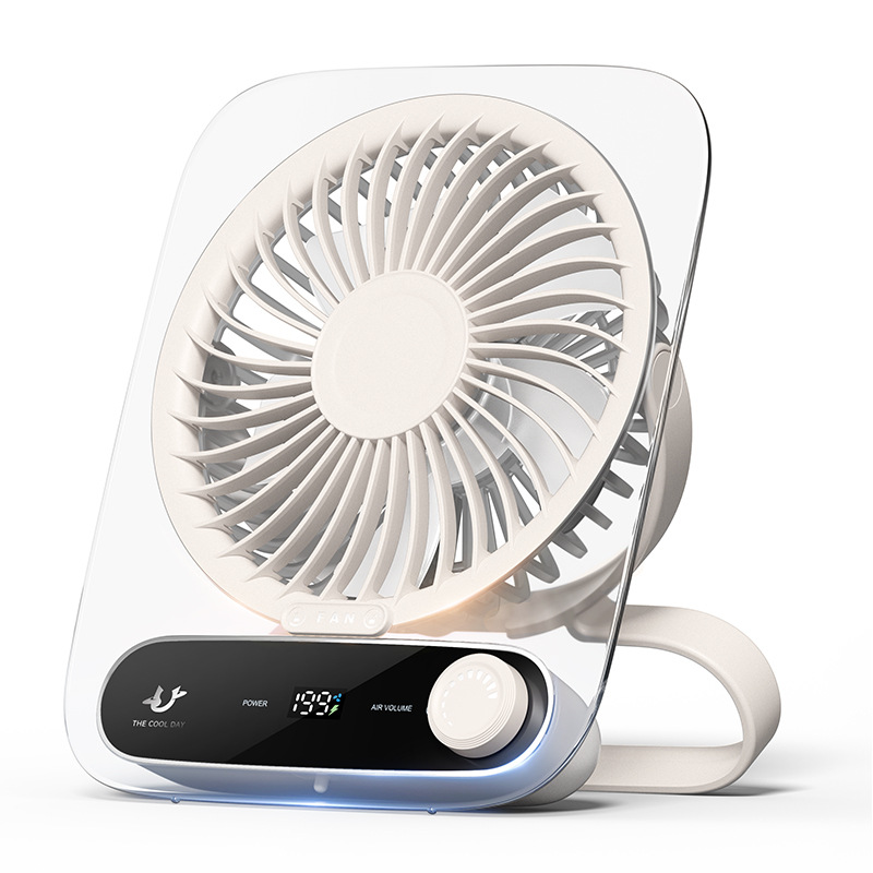 2025 New desktop fan, portable usb hand-held, ultra-thin, wall-mounted and rechargeable mini dormitory fan full figure