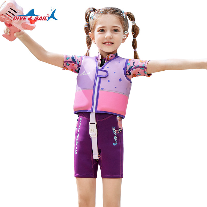 Dive&Sail Children's Buoyancy Clothing Drifting Surf Buoyancy Vest Vest Wholesale Boys And Girls Swimming Life Jackets Specification drawing