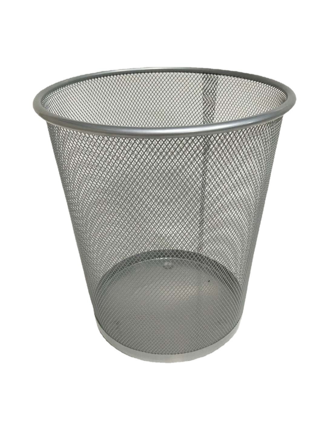 Fashion Simple Hollow Trash Can Creative Metal Mesh Trash Can Household Office Multi-Functional Paper Basket Specification drawing