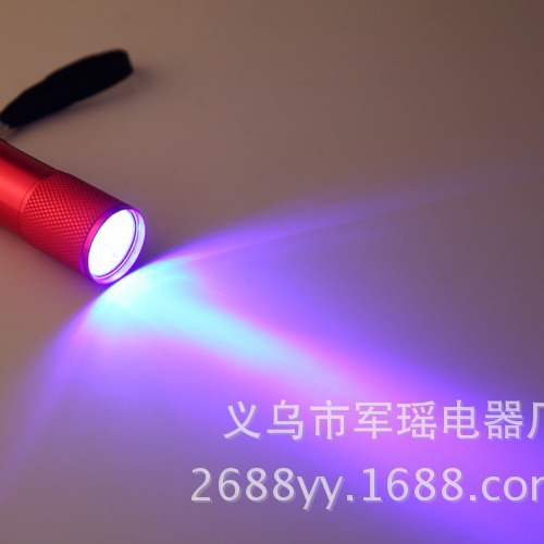 9Led Violet Uv Multi-Function Banknote Inspection Flashlight Fluorescent Agent Detection Anti-Counterfeiting Code Uv Drying Nail Art details Picture