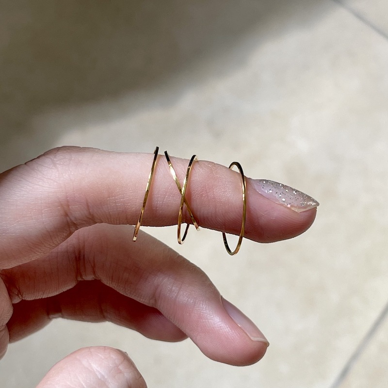Explosive, beautiful and non-fading, 0.5mm arc-shaped smooth surface, 14k versatile ultra-fine ring, women's plain ring, joint ring, little finger ring Specification image