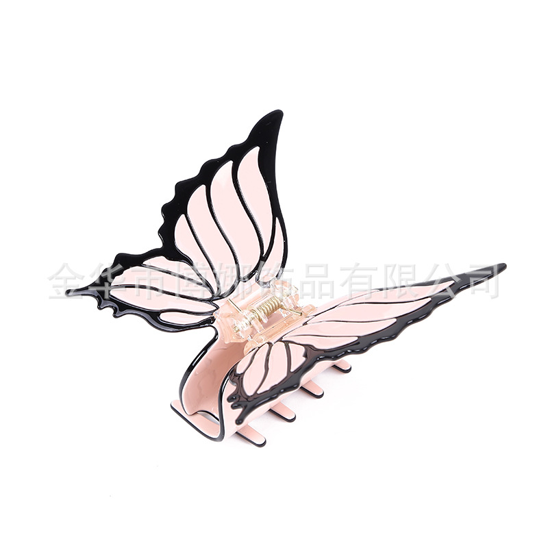 Bow acetate hair clip for women in summer, large scratch clip at the back of the head, high-end and elegant shark hair clip headwear Item Picture