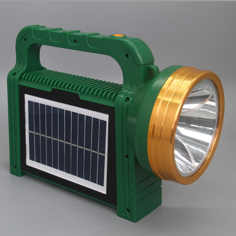 Solar Handlamp Led Portable Flashlight High-Power Searchlight Outdoor Camping Emergency Rescue Flashlight